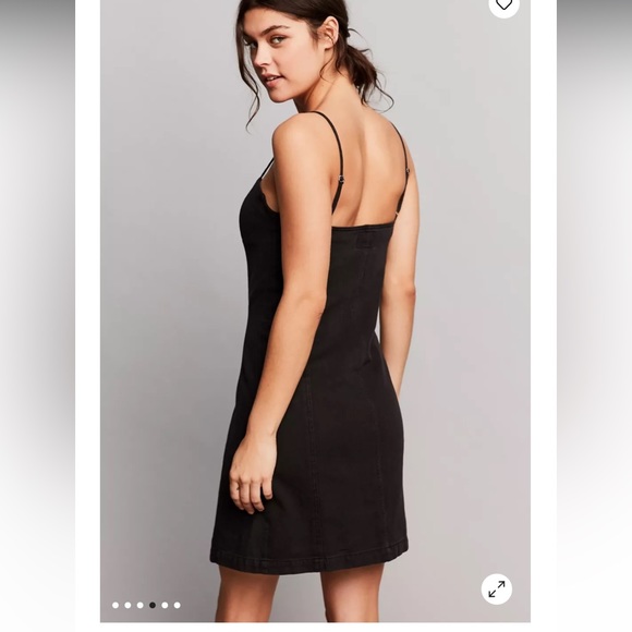 Calvin Klein For UO Black Denim Button Down Mini Dress Size XS New - Picture 3 of 14